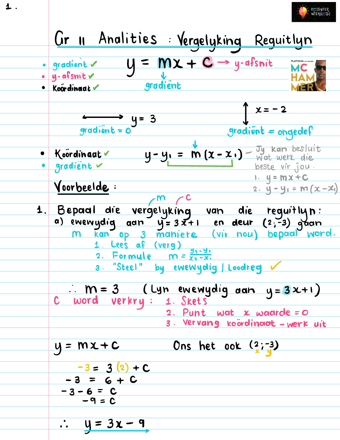 Gr 11 Analitiese Meetkunde 2