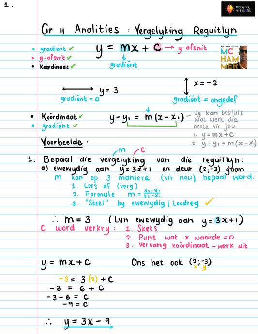Gr 11 Analitiese Meetkunde 2