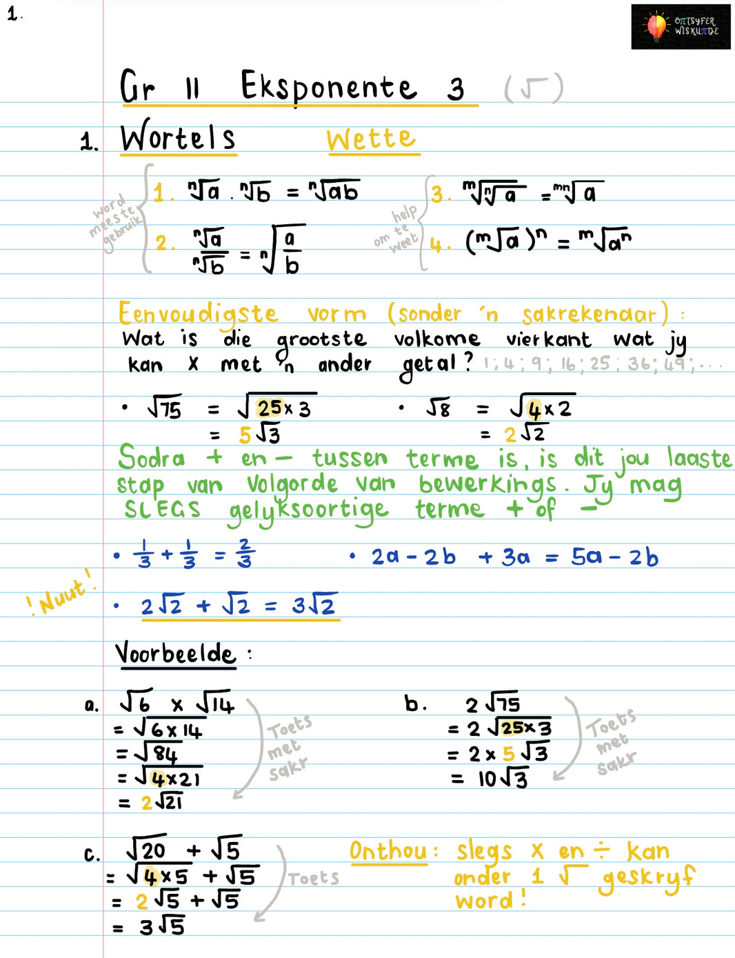 Gr 11 WISKUNDE – Ontsyfer Wiskunde