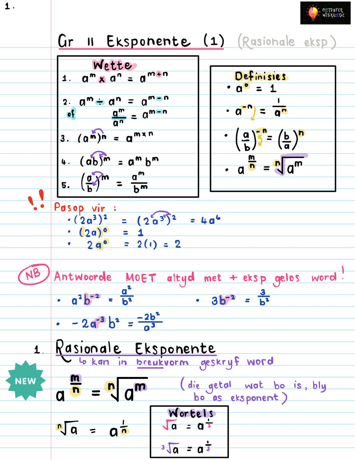 Gr 11 WISKUNDE – Ontsyfer Wiskunde