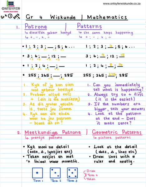 Gr 4 Opsomming / Summary 2