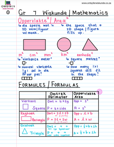 Gr 7 Oppervlakte / Area