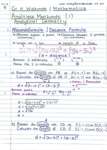 Gr 10 Analitiese Meetkunde / Analytical Geometry (1)