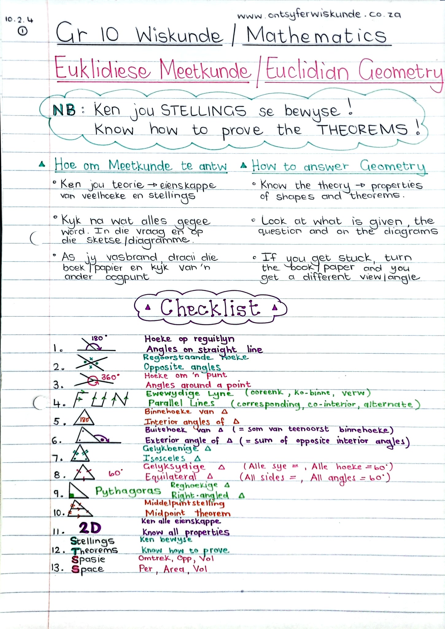 Gr 10 Euklidiese Meetkunde (4) / Euclidian Geometry (4)