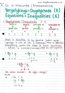 Gr 10 Ongelykhede/Inequalities