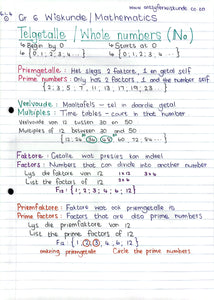 Gr 6 Telgetalle/Whole Numbers