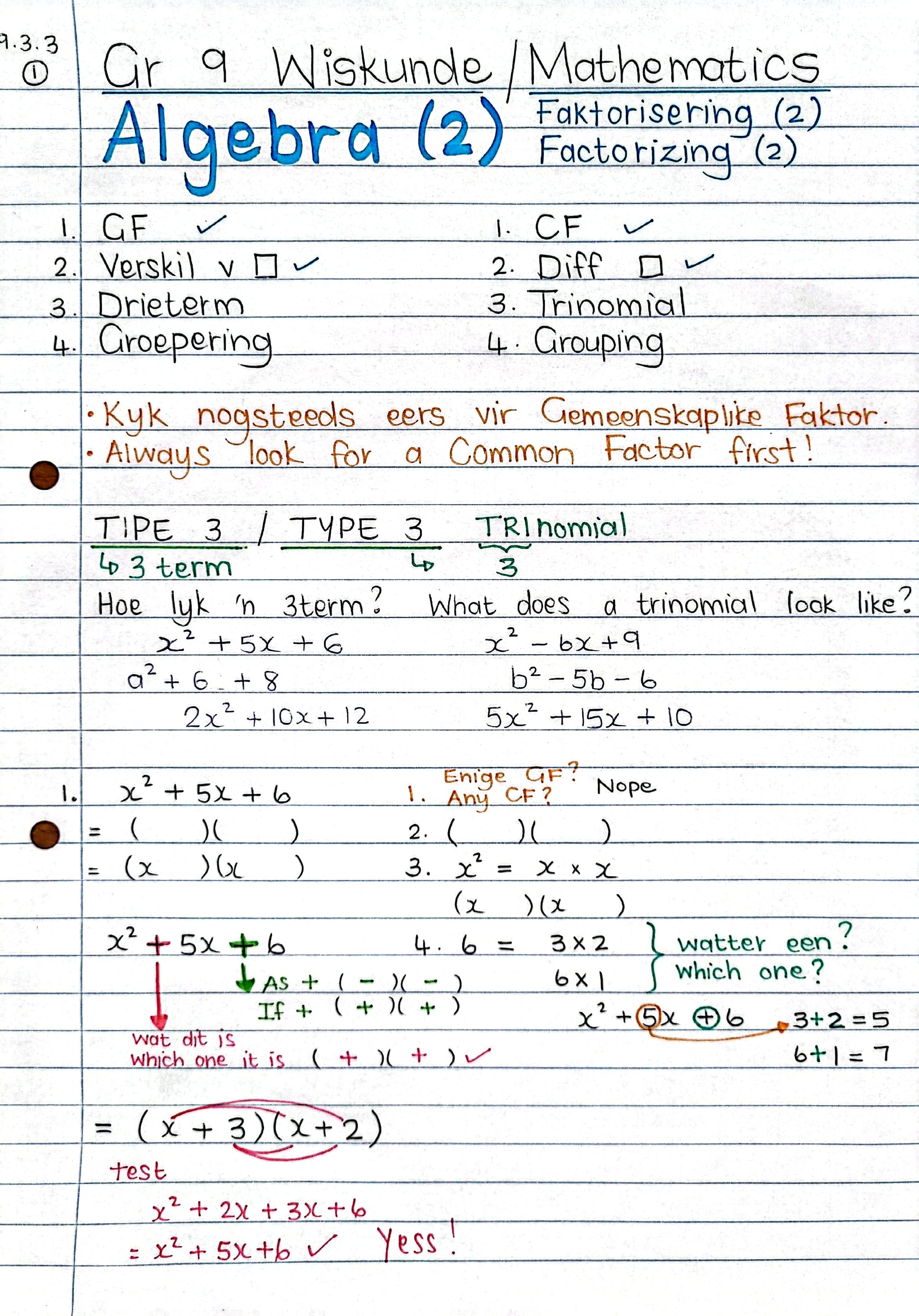 Gr 9 Wiskunde / Mathematics TERM 3 – Ontsyfer Wiskunde