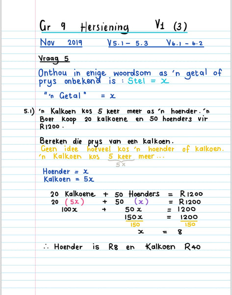 Gr 9 November Hersiening V1 memo