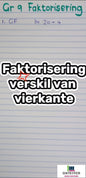 Gr 9 Faktorisering (2)