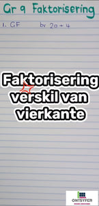 Gr 9 Faktorisering (2)