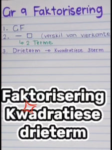 Gr 9 Faktorisering (3)