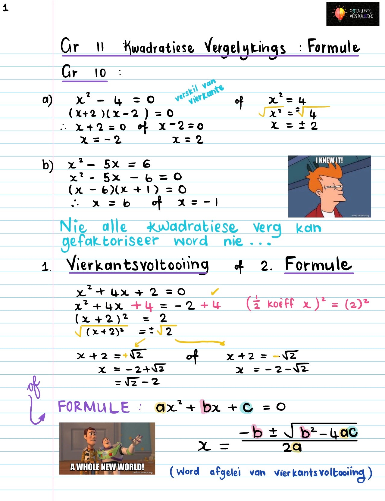 Gr 11 Vergelykings 2