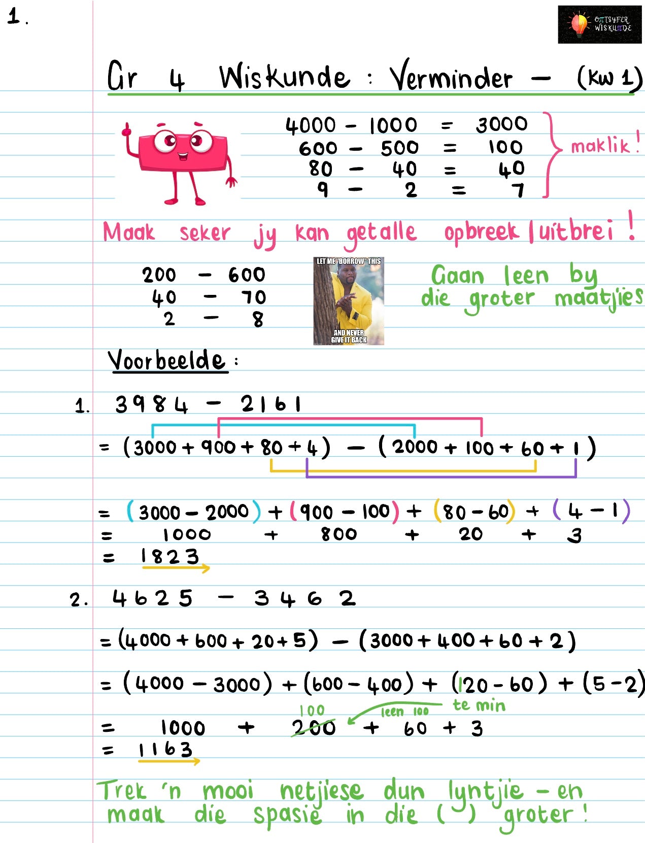 Gr 4 Verminder Kwartaal 1