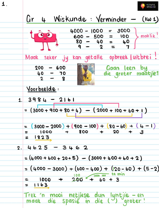 Gr 4 Verminder Kwartaal 1