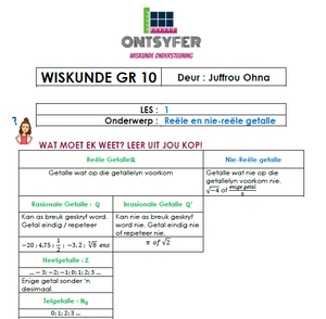 Gr 10 Wiskunde - Reële Getalle