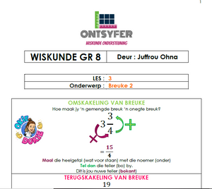 Gr 8 Wiskunde - Breuke 2