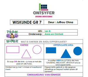 Gr 7 Wiskunde - Omtrek en Oppervlakte