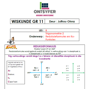 Gr 11 Wiskunde - Trigonometrie 2